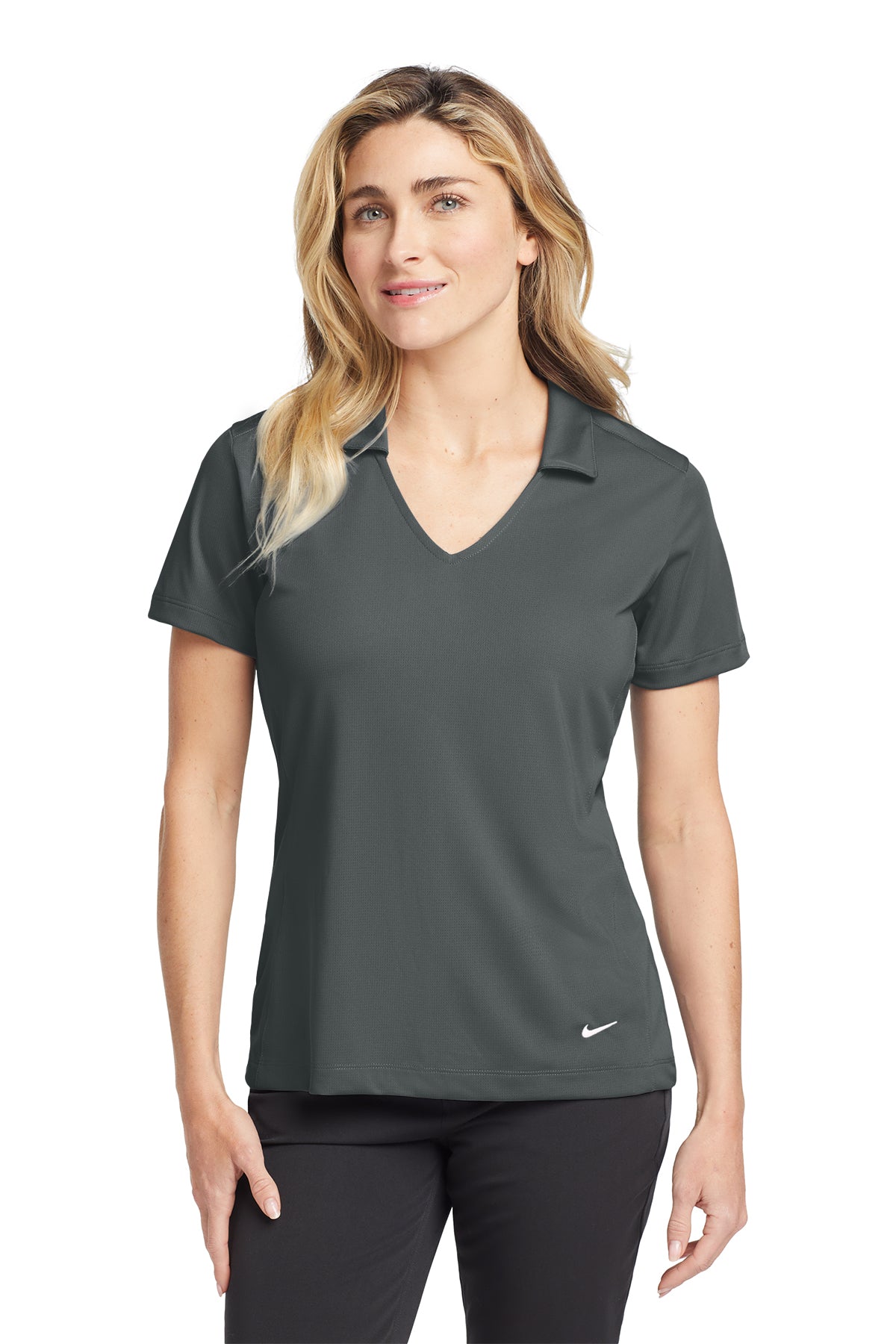 637165 Nike Women's Dri-FIT Vertical Mesh Polo