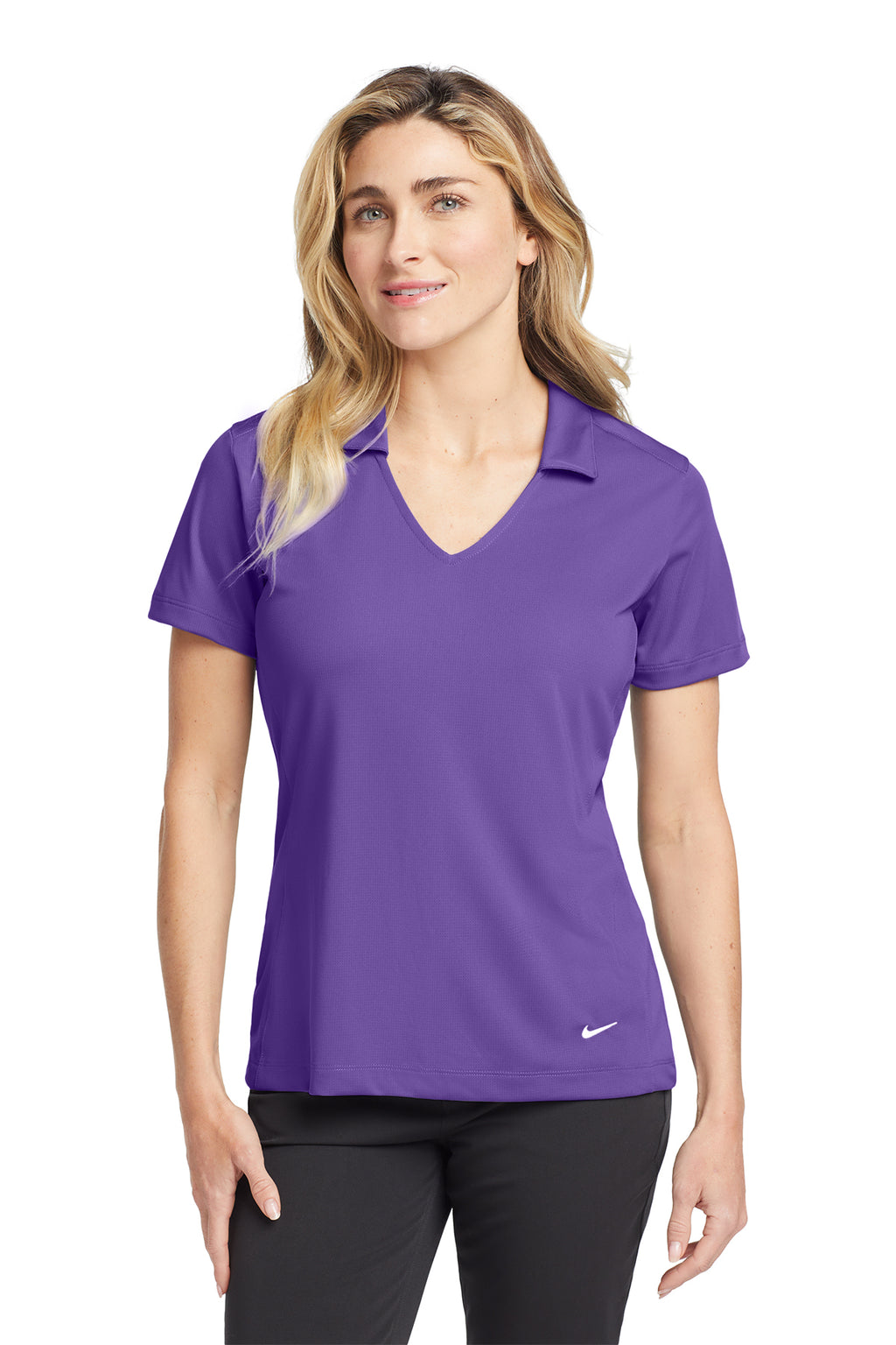 637165 Nike Women's Dri-FIT Vertical Mesh Polo