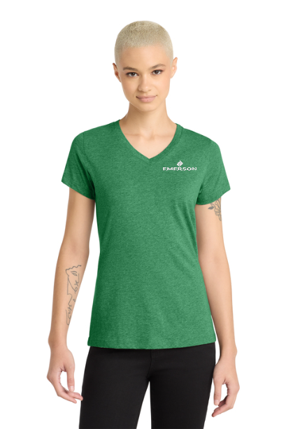 DM1190L District® Women’s Perfect Blend® CVC V-Neck Tee